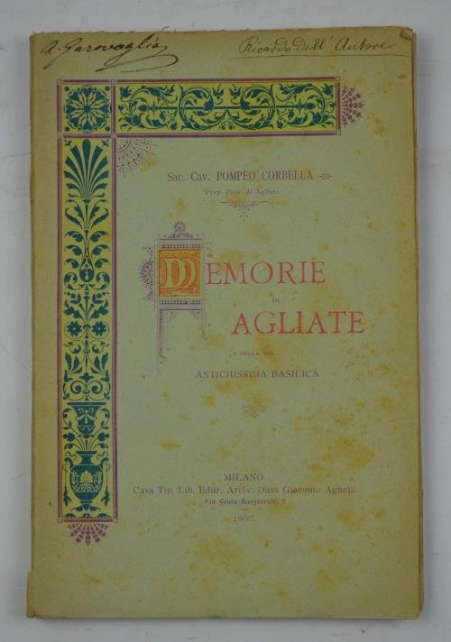 Memorie di Agliate e della sua antichissima basilica.