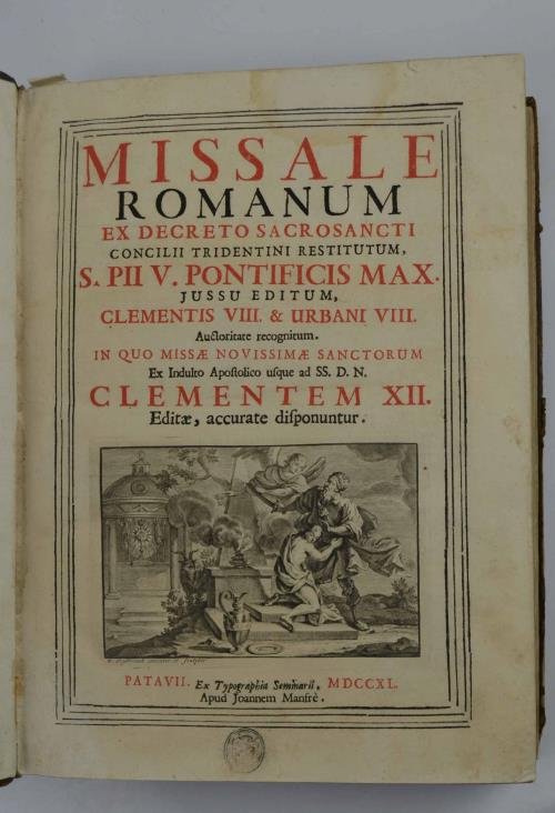 Missale Romanum ex decreto Sacrosancti Concilii Tridentini restitutum. S. Pii …