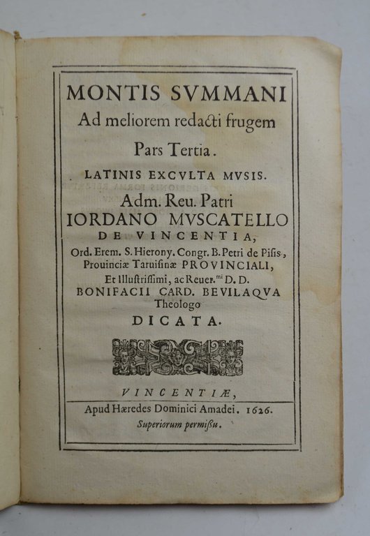 Monte Summano ridutto a migliore cultura, et celebrato con prosa, …