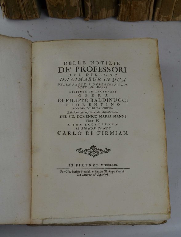 Notizie dei professori del disegno da Cimabue in qua… Edizione …