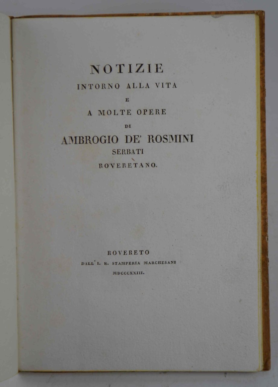 Notizie intorno alla vita e a molte opere de Ambrogio …