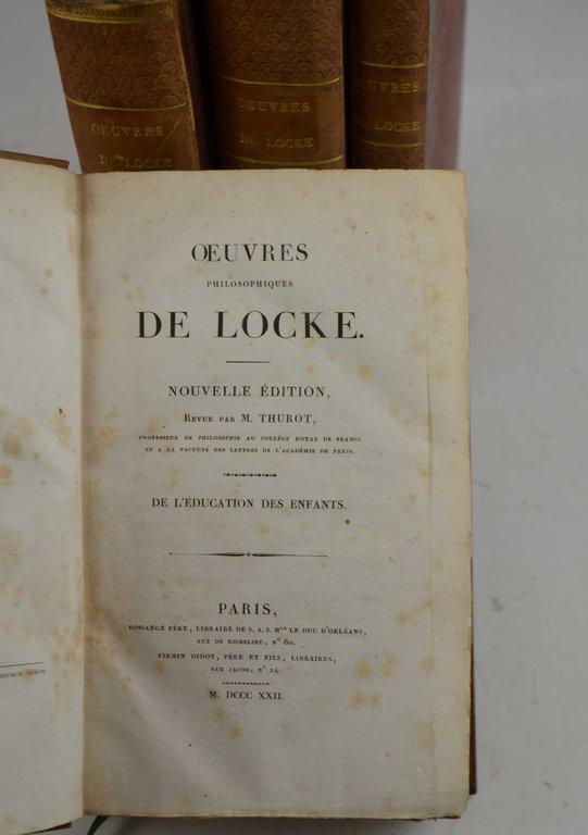 Oeuvres philosophiques… Nouvelle édition revue par M. Thurot…