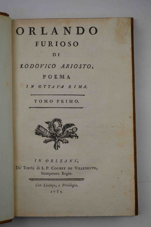 Orlando furioso... poema in ottava rima.