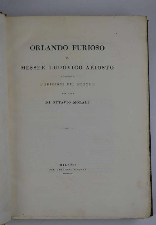 Orlando furioso secondo l'edizione del MDXXXII per cura di Ottavio …