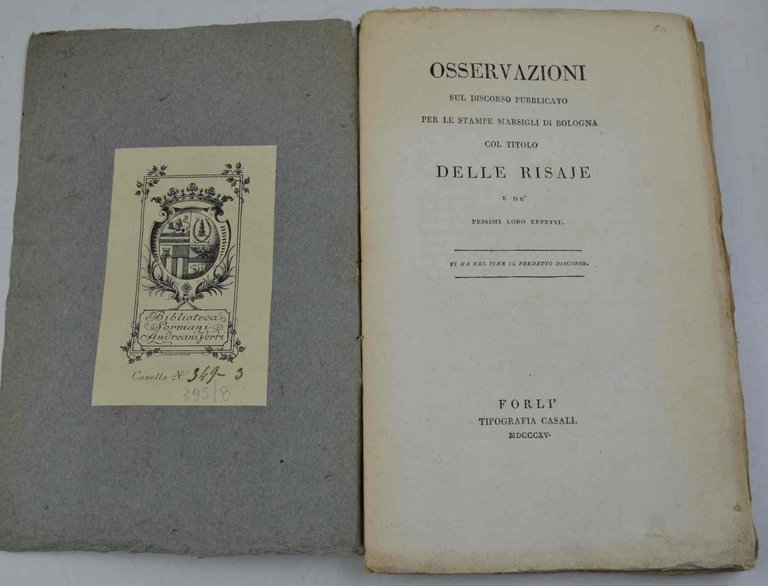 Osservazioni sul discorso pubblicato per le stampe Marsigli di Bologna … | Immagine Gallery 1