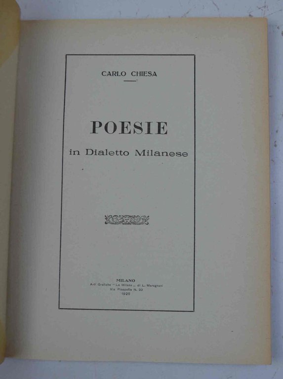 Poesie in Dialetto Milanese.