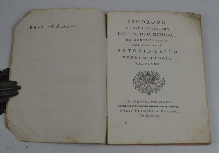 Prodromo in forma di lettera dell'istoria naturale de' Monti Euganei…