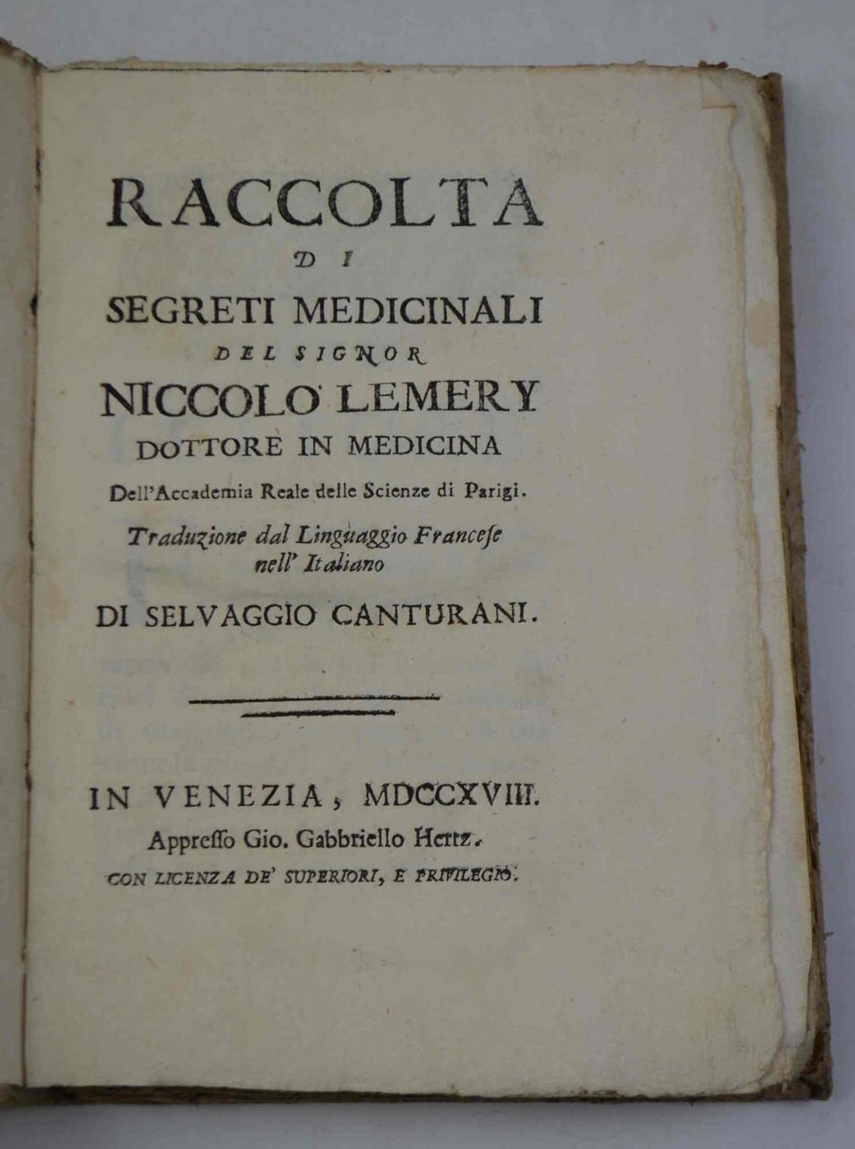 Raccolta di segreti medicinali... traduzione dal Linguaggio Francese nell'Italiano di …