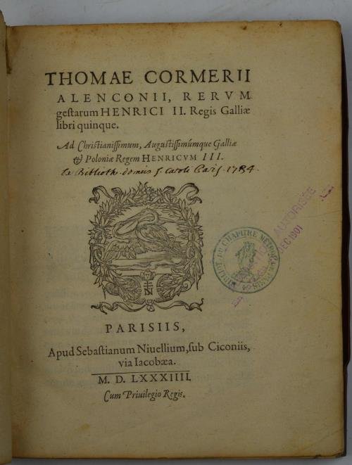 Rerum gestarum Henrici II. Regis Galliae libri quinque…