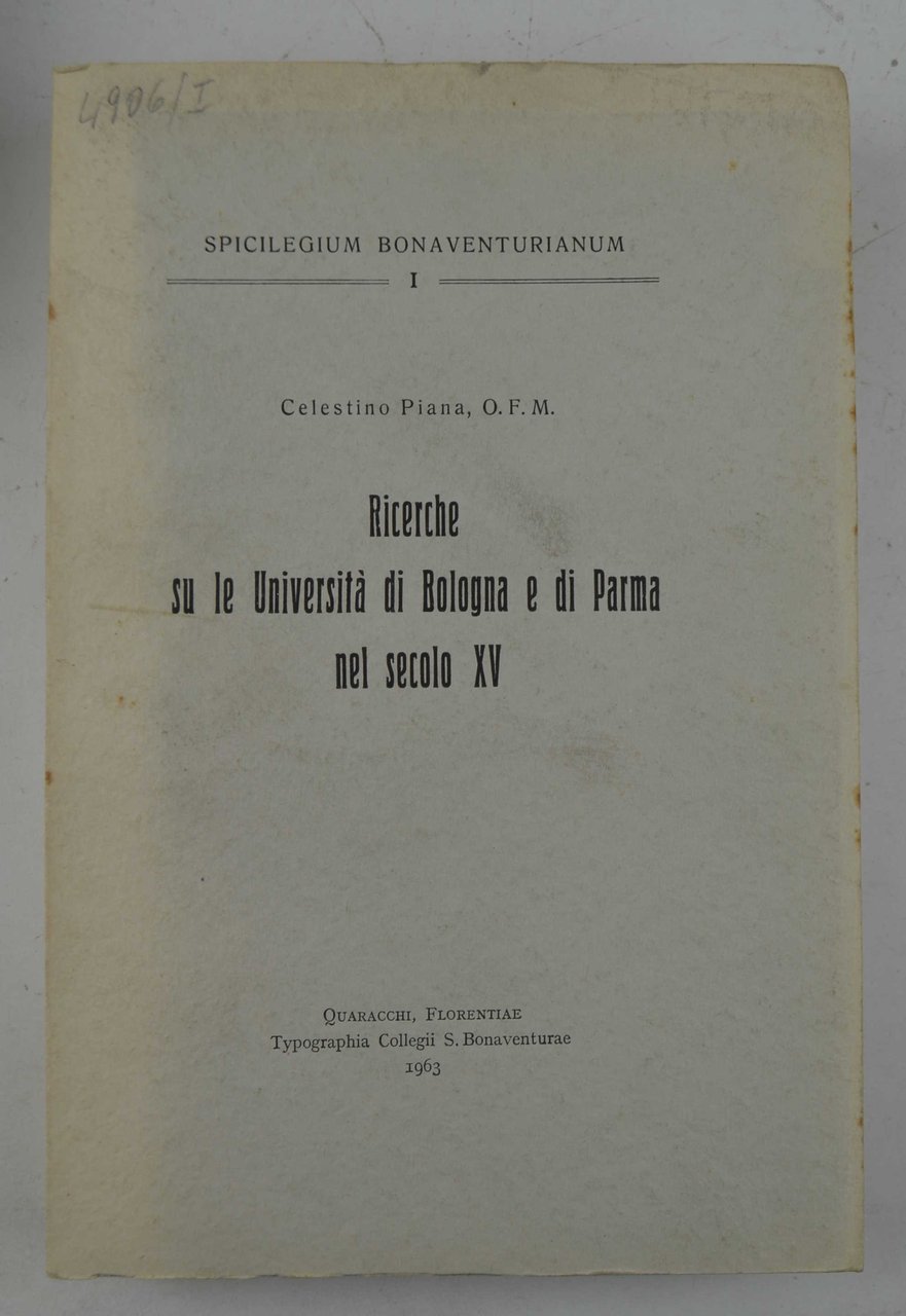 Ricerche su le università di Bologna e di Parma nel …
