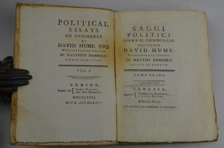 Saggi politici sopra il commercio… Traduzione dall'inglese di Matteo Dandolo … | Immagine Gallery 5