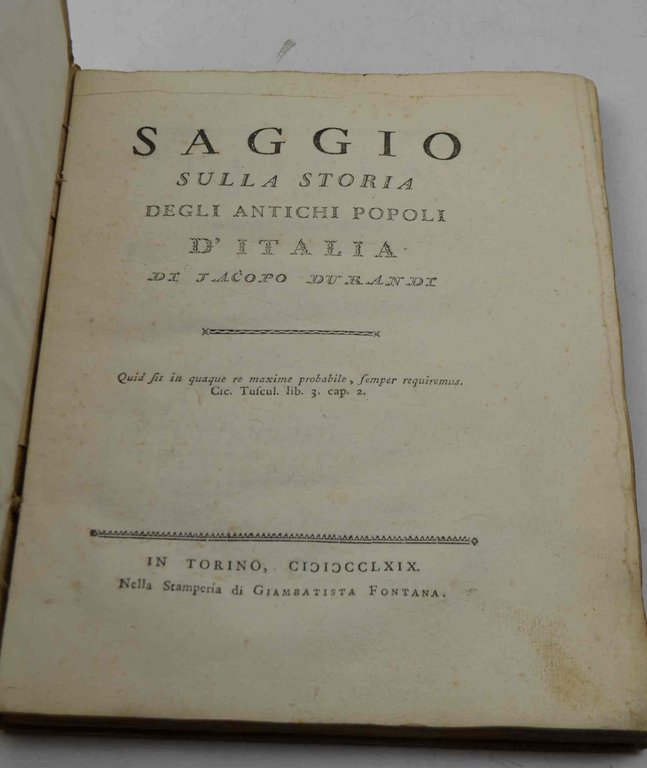 Saggio sulla storia degli antichi popoli d'Italia. | Immagine Gallery 2