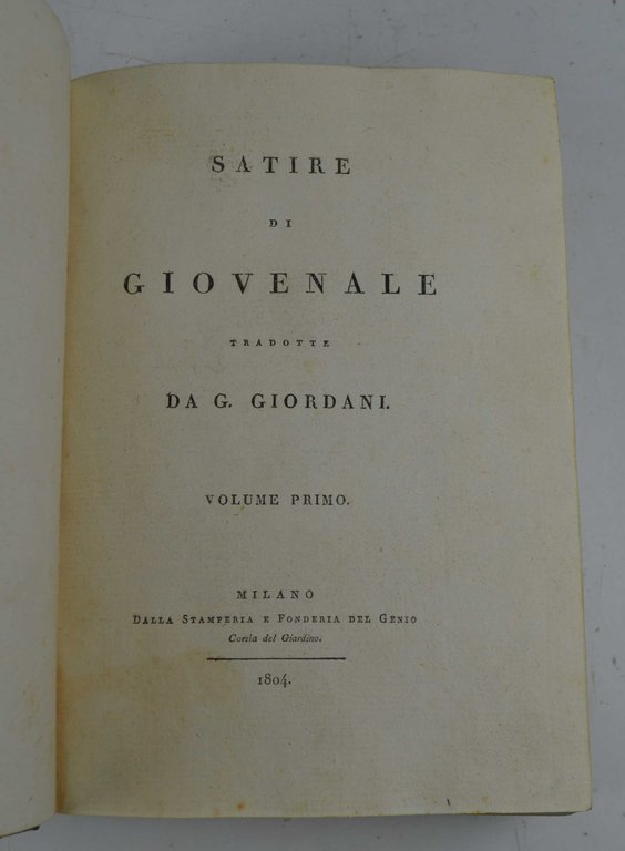 Satire... tradotte da G. Giordani.