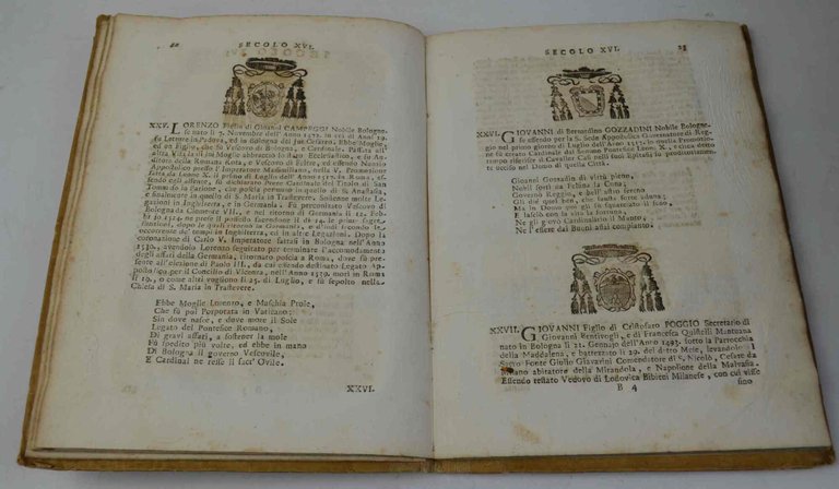 Serie cronologica Degli Eminentissimi, e Reverendissimi Signori Cardinali Bolognesi compresi …