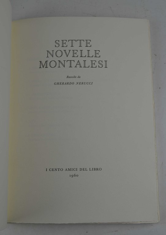 Sette novelle montalesi.