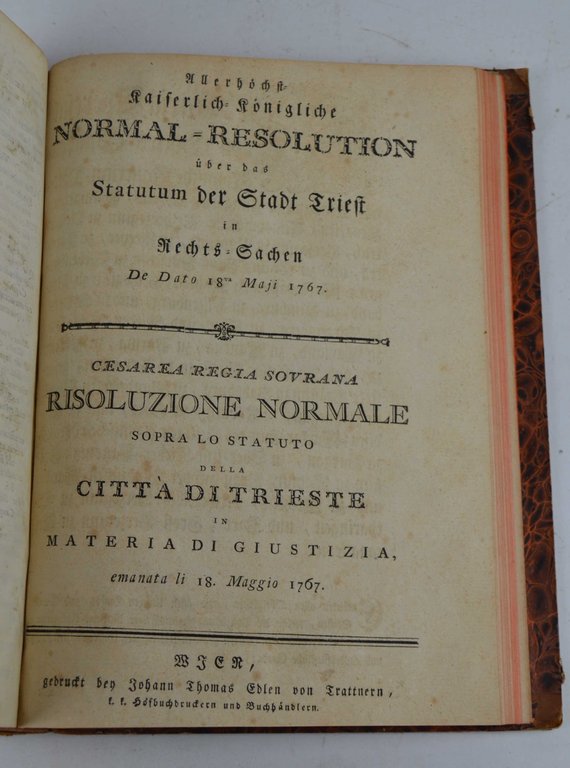 Statuta inclytæ civitatis Tergesti. in quatuor libros distincta: unà cum …