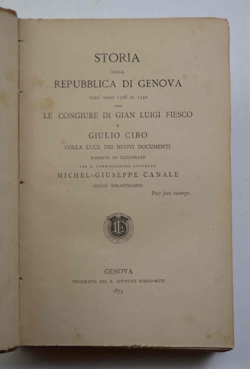 Storia della Repubblica di Genova dall'anno 1528 al 1550 ossia …