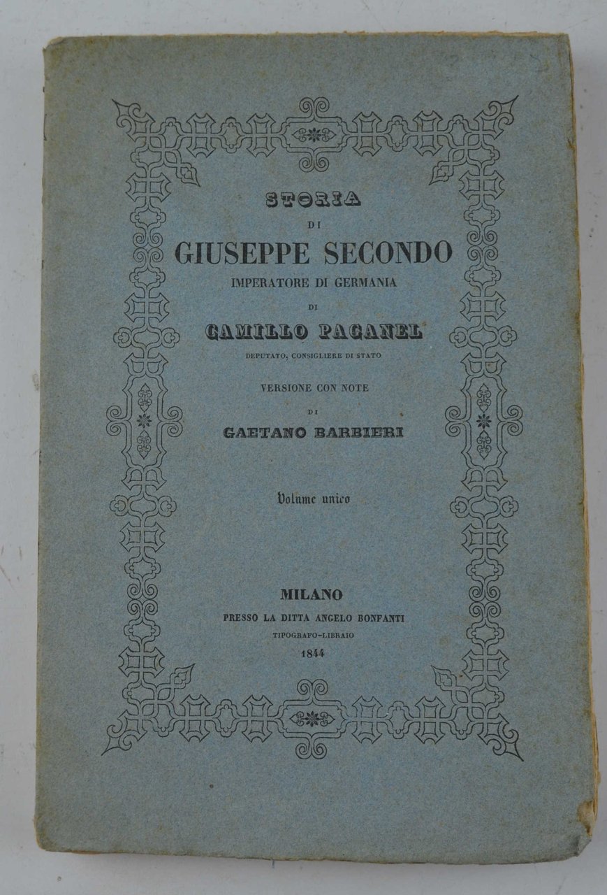 Storia di Giuseppe Secondo imperatore di Germania… Versione con note …