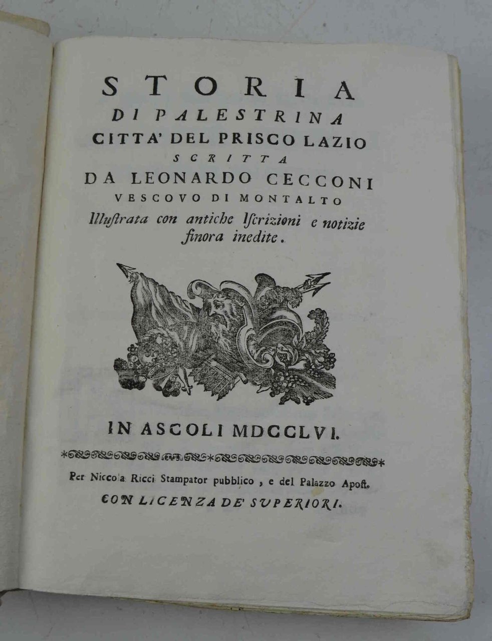 Storia di Palestrina città del prisco Lazio... illustrata con antiche …
