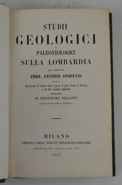 Studii geologici e paleontologici sulla Lombardia… colla descrizione di alcune …