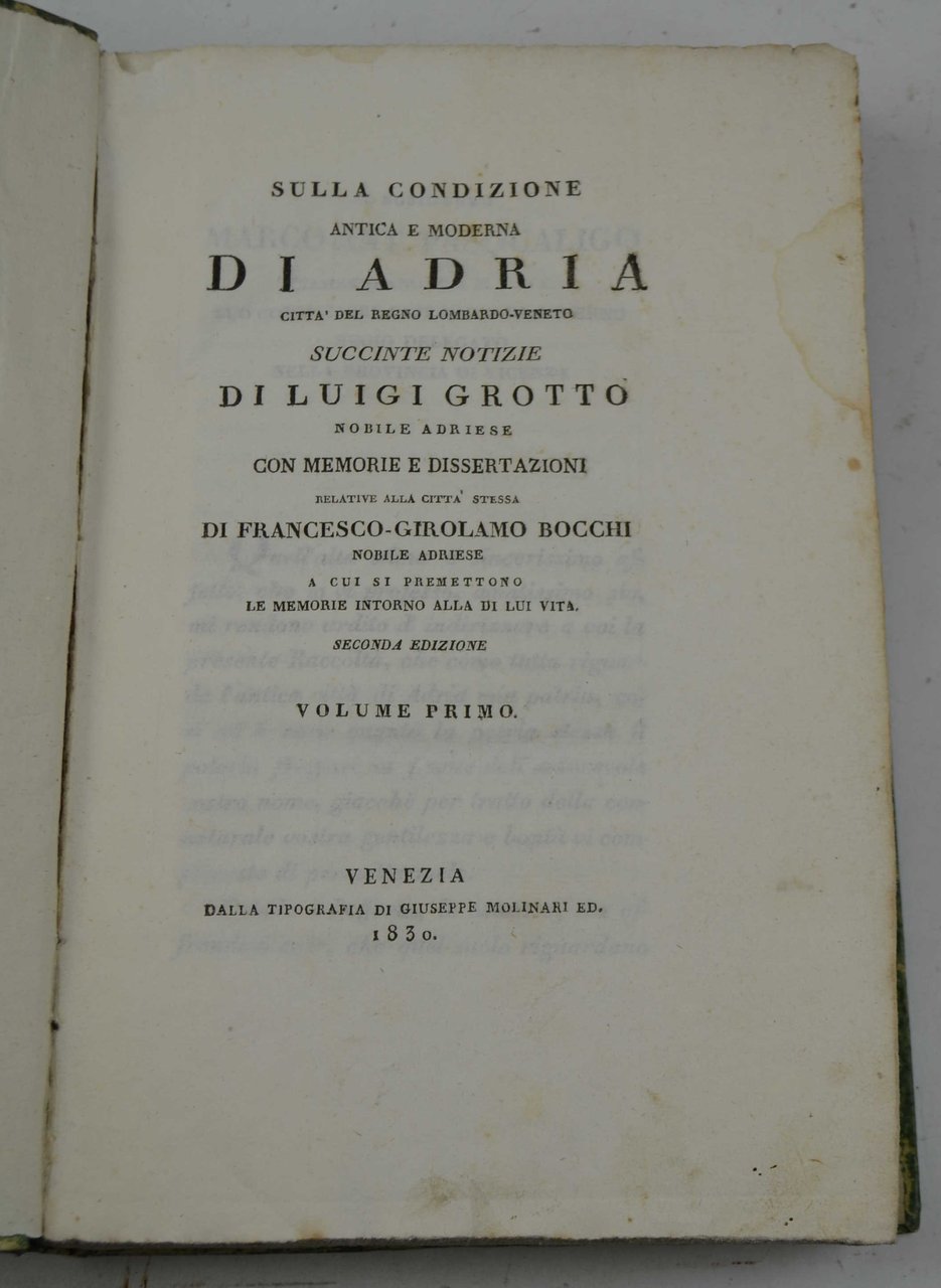 Sulla condizione antica e moderna di Adria città del regno …