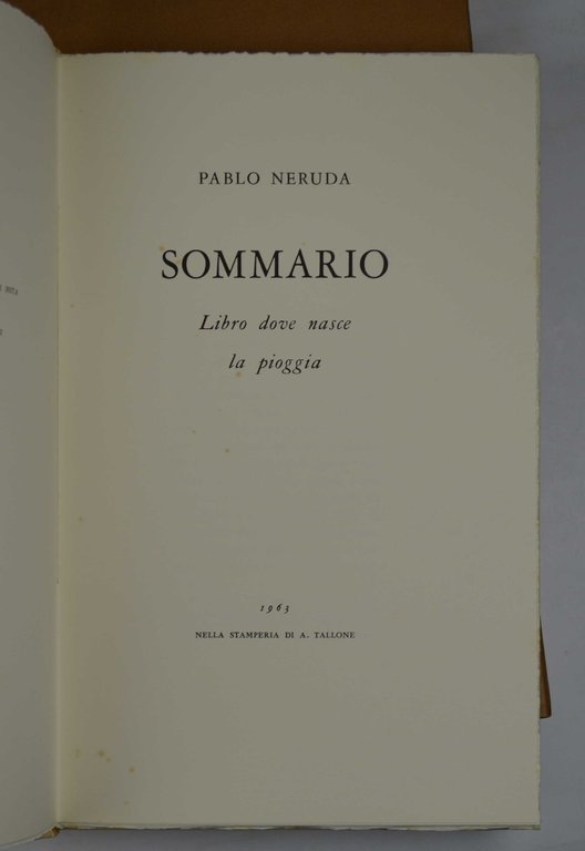 Sumario. Libro donde nace la lluvia. | Immagine Gallery 4