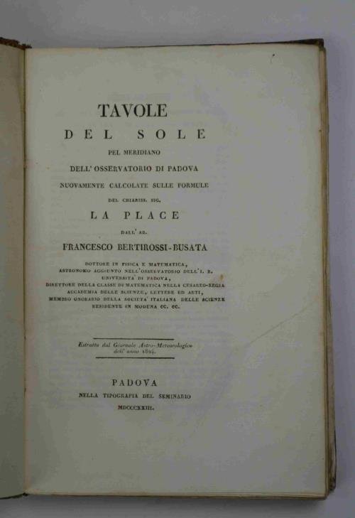 Tavole del sole pel meridiano di Padova nuovamente calcolate sulle … | Immagine Gallery 4