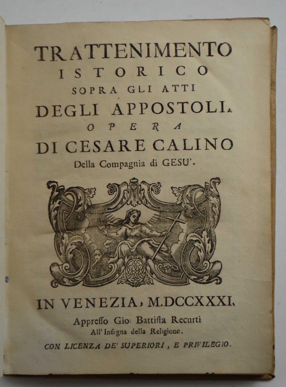 Trattenimento istorico sopra gli atti degli Apostoli…