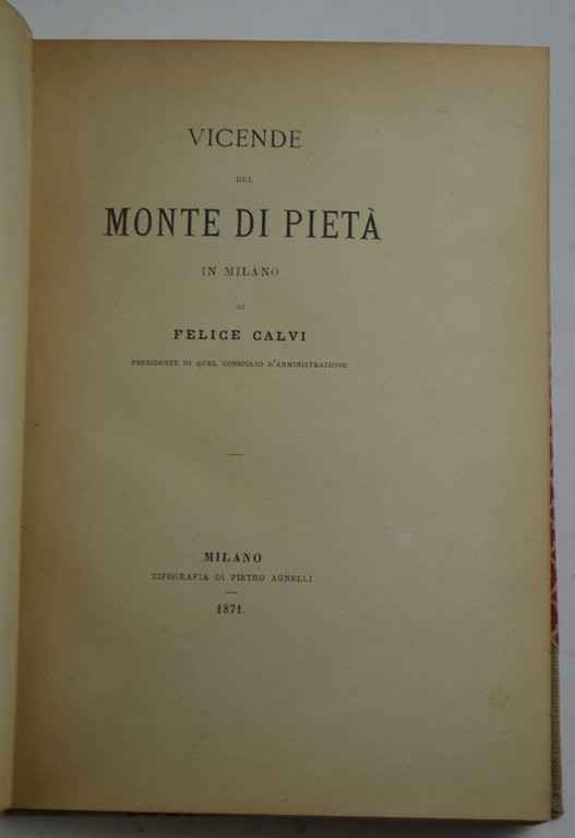 Vicende del Monte di Pietà in Milano… | Immagine Gallery 2