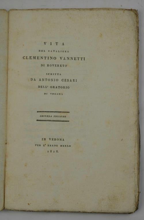 Vita del Cavaliere Clementino Vannetti di Rovereto. | Immagine Gallery 2