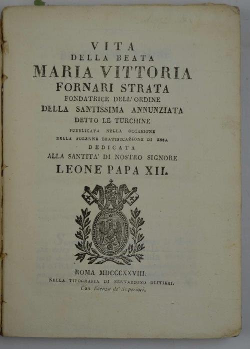 Vita Della Beata Maria Vittoria Fornari Strata fondatrice dell'ordine della … | Immagine Gallery 3