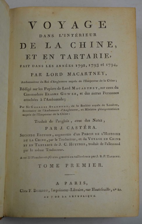 Voyage dans l'intérieur de la Chine et en Tartarie, fait …