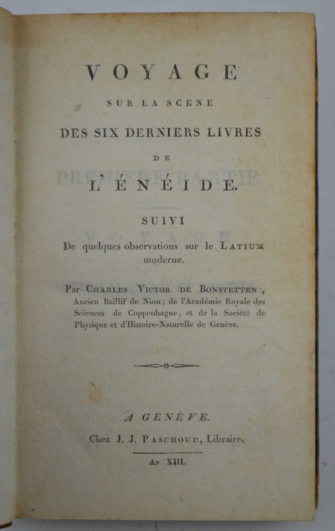 Voyage sur la scene des six derniers livres de l'Eneide …
