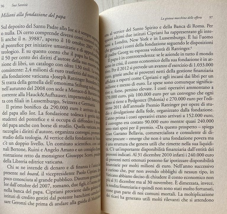 SUA SANTITÀ. LE CARTE SEGRETE DI BENEDETTO XVI