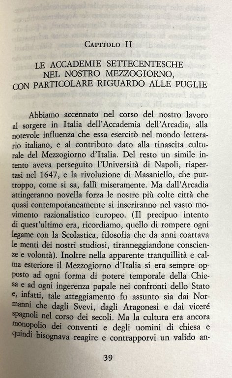 LA LINGUA LETTERARIA DEL MEZZOGIORNO D'ITALIA NEL SETTECENTO