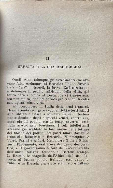 UGO FOSCOLO A BRESCIA. L'AMORE PER MARZIA MARTINENGO, LA STAMPA …