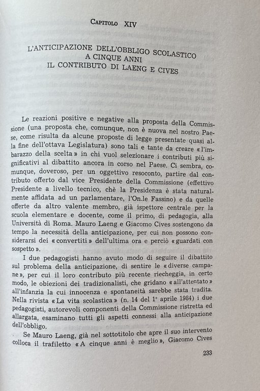 PROBLEMI DI PSICOLOGIA E DI PEDAGOGIA DELL'INFANZIA