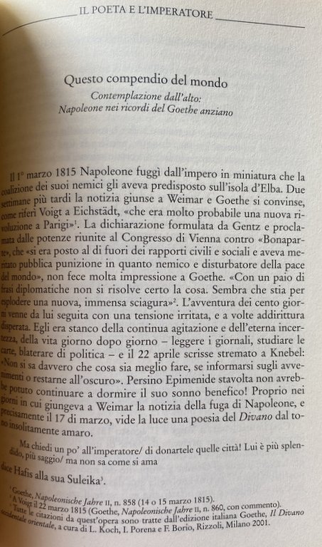 IL POETA E L'IMPERATORE. LA VOLTA CHE GOETHE INCONTRÒ NAPOLEONE