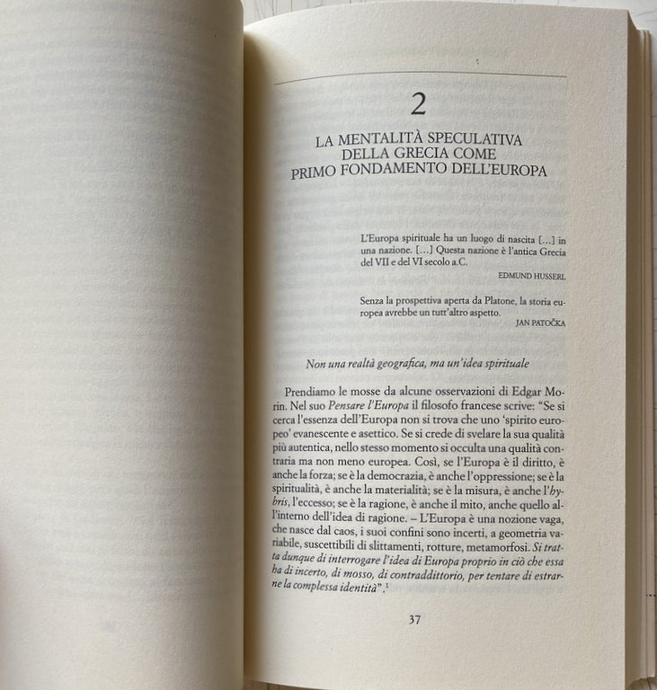 RADICI CULTURALI E SPIRITUALI DELL'EUROPA. PER UNA RINASCITA DELL'UOMO EUROPEO