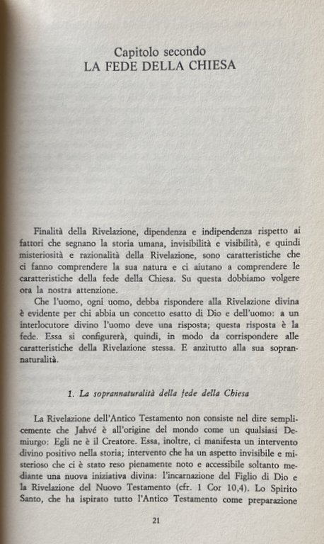 IL COMPITO DELLA TEOLOGIA. BREVE ESPOSIZIONE DELLA DOTTRINA CATTOLICA