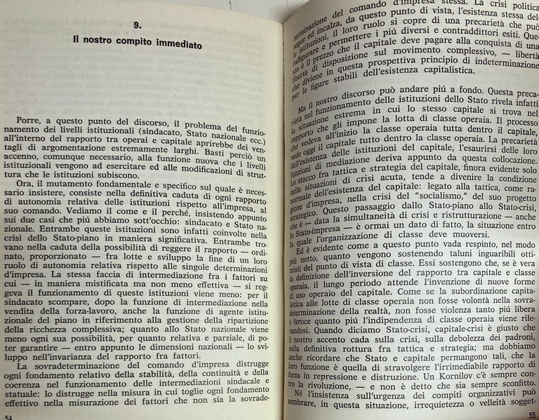 CRISI DELLO STATO-PIANO. COMUNISMO E ORGANIZZAZIONE RIVOLUZIONARIA