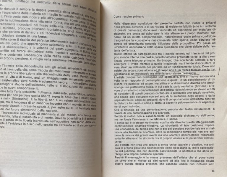 IL TERRITORIO MAGICO. COMPORTAMENTI ALTERNATIVI DELL'ARTE