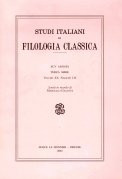 Studi italiani di filologia classica. XCV annata. Terza serie . …