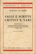 Saggi e scritti critici vari volume quinto. Studi su Alessandro