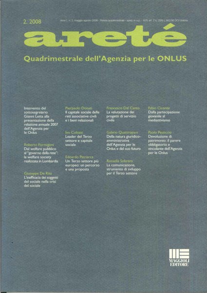 Areté quadrimestrale dell'agenzia per le ONLUS 2.2008