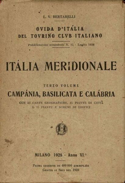 Guida d'Italia del Touring Club Italiano Vol.III Italia Meridionale