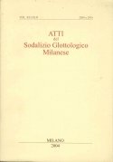 Atti del sodalizio glottologico milanese 2004