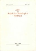 Atti del sodalizio glottologico milanese 2007