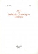 Atti del sodalizio glottologico milanese 2010