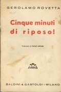 Cinque minuti di riposo